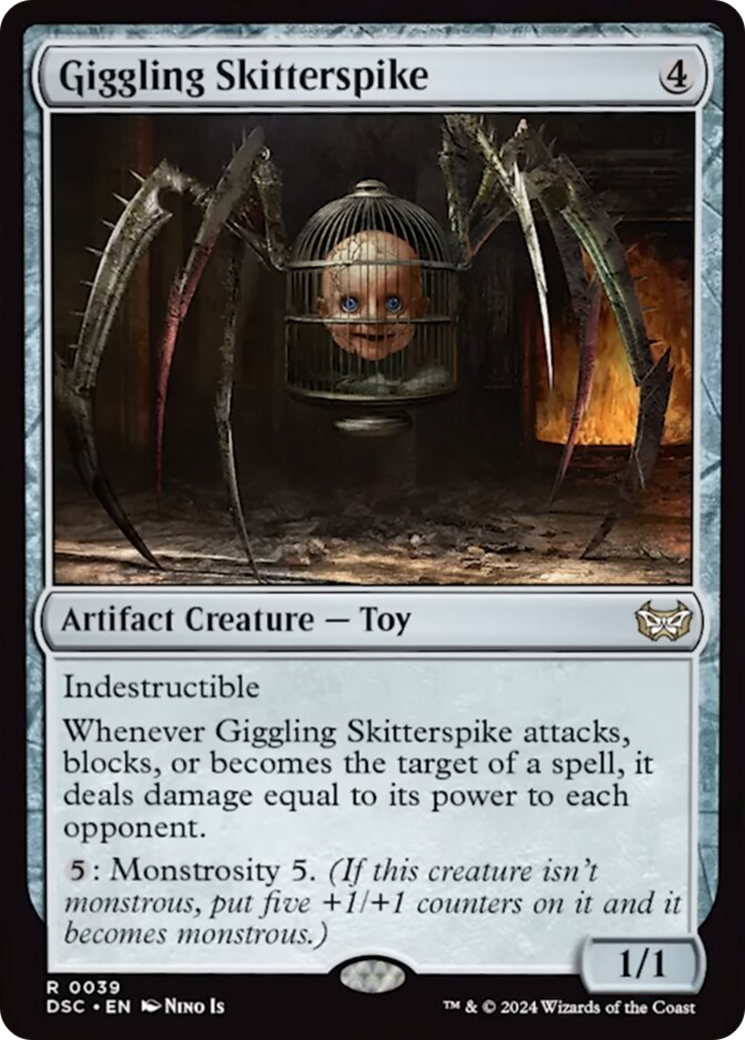 Giggling Skitterspike (Extended Art) [Duskmourn: House of Horror Commander] | Shuffle n Cut Hobbies & Games