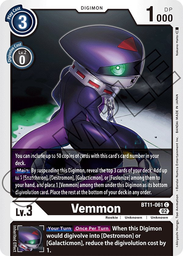 Vemmon [BT11-061] [Dimensional Phase] | Shuffle n Cut Hobbies & Games