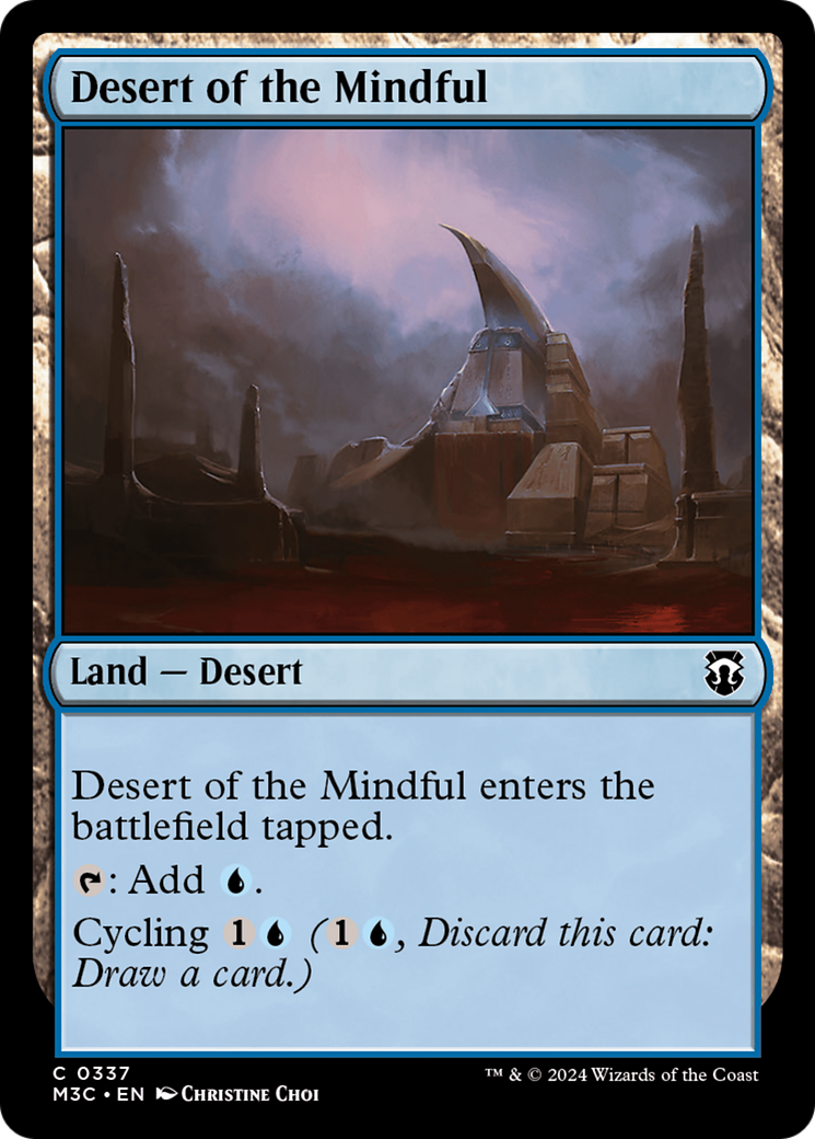 Desert of the Mindful (Ripple Foil) [Modern Horizons 3 Commander] | Shuffle n Cut Hobbies & Games