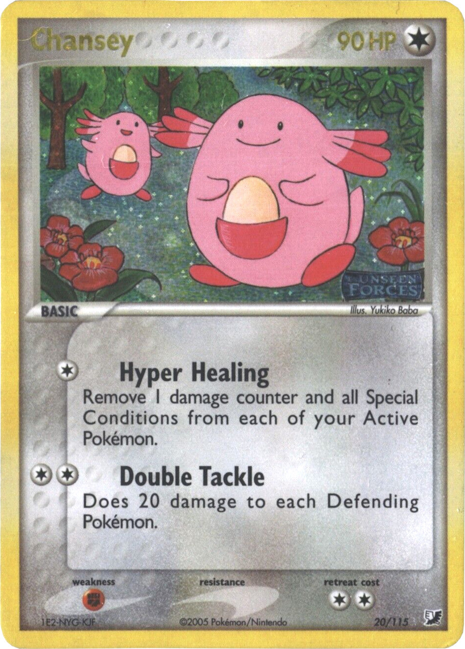 Chansey (20/115) (Stamped) [EX: Unseen Forces] | Shuffle n Cut Hobbies & Games