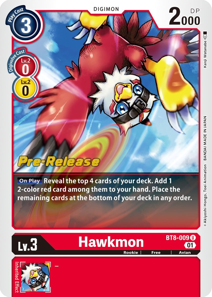 Hawkmon [BT8-009] [New Awakening Pre-Release Cards] | Shuffle n Cut Hobbies & Games