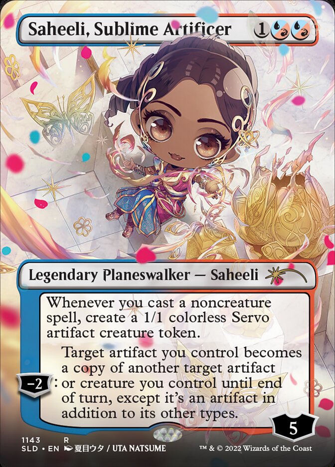 Saheeli, Sublime Artificer (Borderless) [Secret Lair Drop Series] | Shuffle n Cut Hobbies & Games