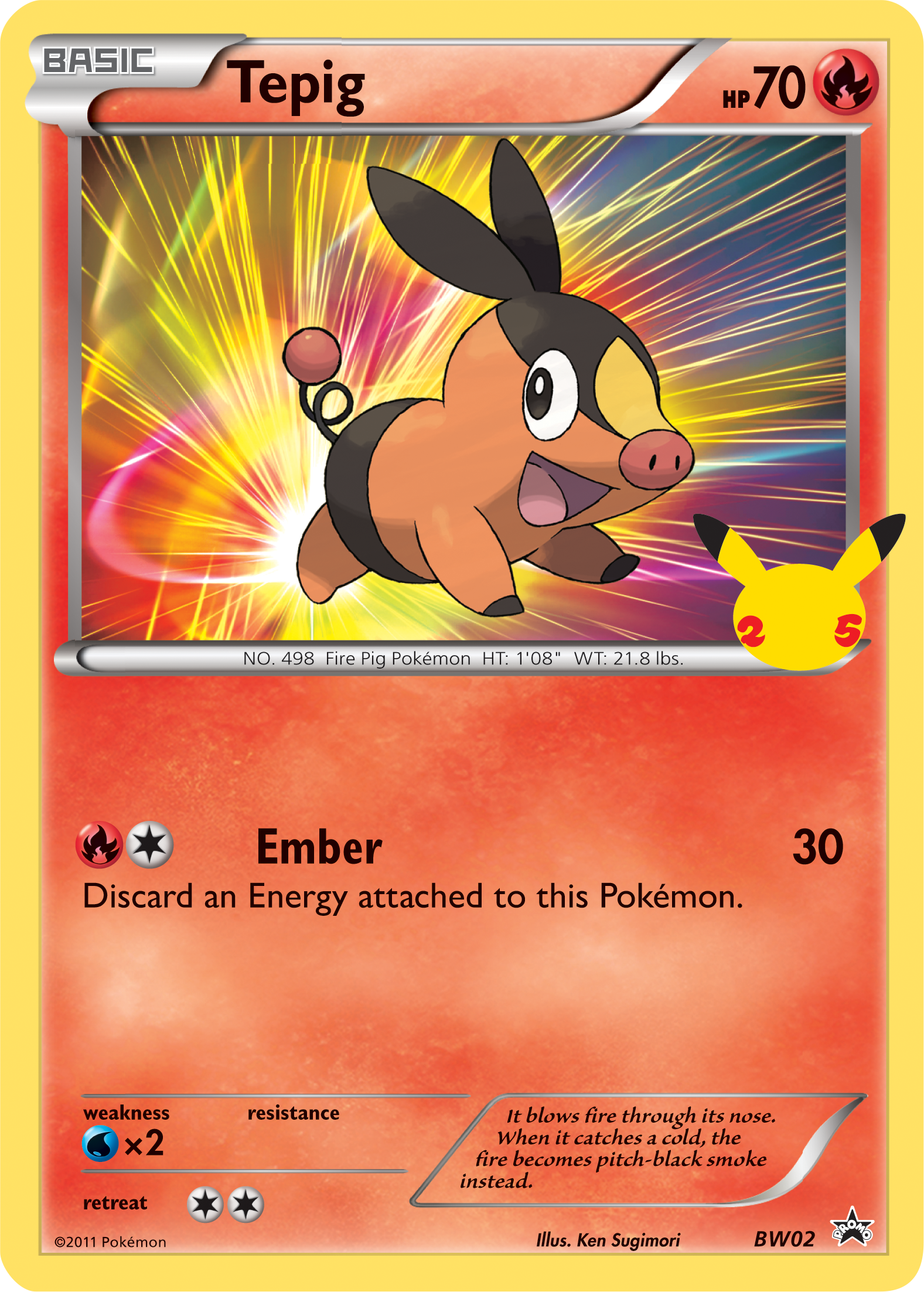 Tepig (BW02) (Jumbo Card) [First Partner Pack] | Shuffle n Cut Hobbies & Games