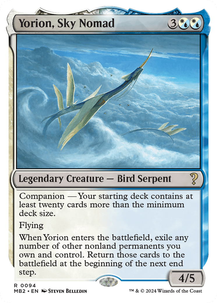 Yorion, Sky Nomad (White Border) [Mystery Booster 2] | Shuffle n Cut Hobbies & Games