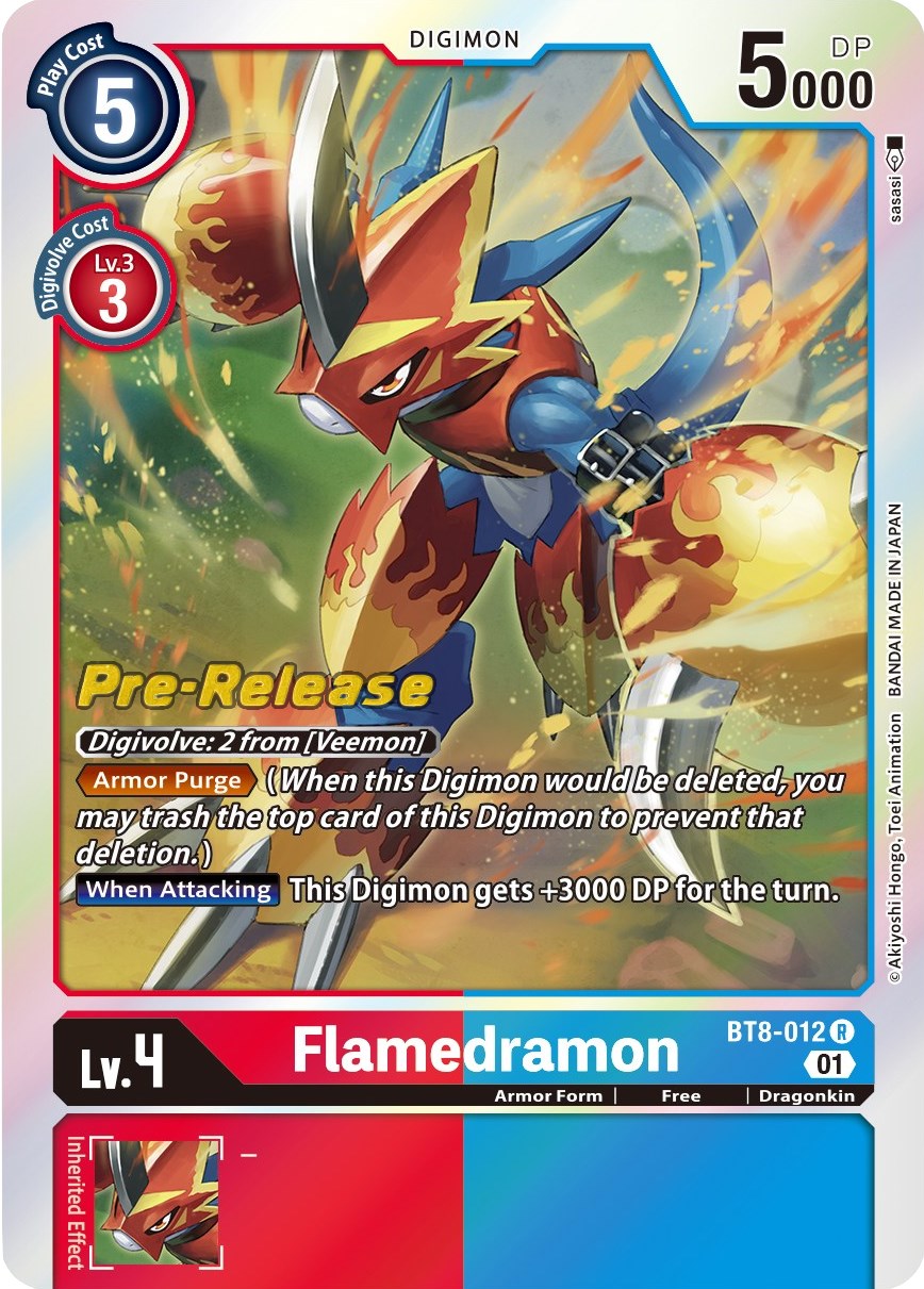 Flamedramon [BT8-012] [New Awakening Pre-Release Cards] | Shuffle n Cut Hobbies & Games