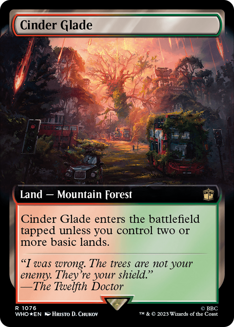 Cinder Glade (Extended Art) (Surge Foil) [Doctor Who] | Shuffle n Cut Hobbies & Games