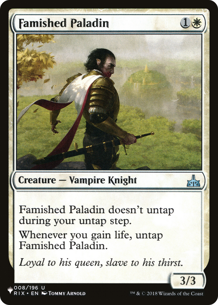 Famished Paladin [The List] | Shuffle n Cut Hobbies & Games