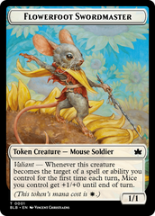 Rabbit // Flowerfoot Swordmaster Double-Sided Token [Bloomburrow Tokens] | Shuffle n Cut Hobbies & Games