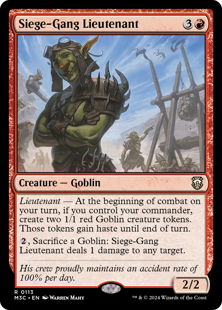 Siege-Gang Lieutenant [Modern Horizons 3 Commander] | Shuffle n Cut Hobbies & Games