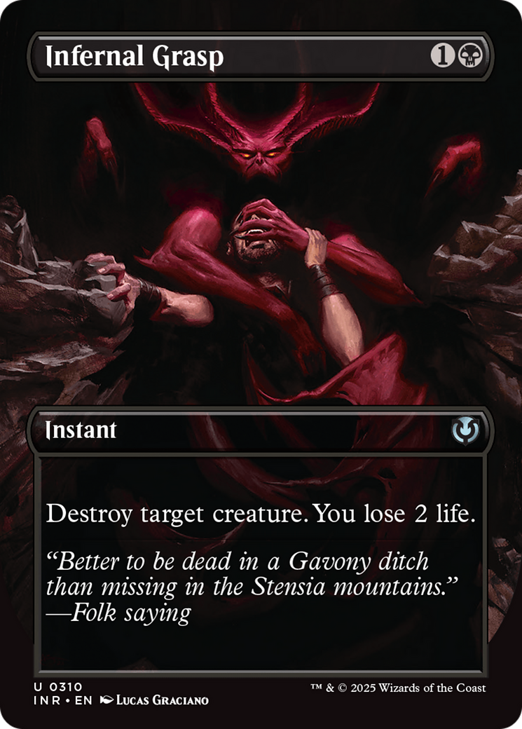 Infernal Grasp (Borderless) [Innistrad Remastered] | Shuffle n Cut Hobbies & Games