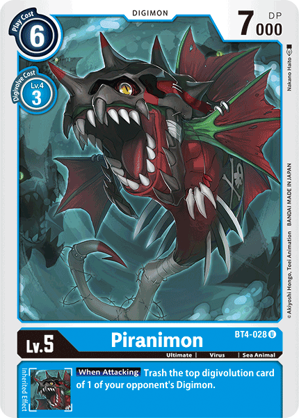 Piranimon [BT4-028] [Great Legend] | Shuffle n Cut Hobbies & Games