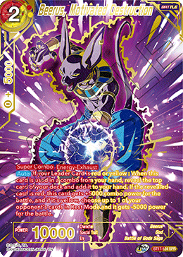 Beerus, Motivated Destruction (SPR) (BT17-134) [Ultimate Squad] | Shuffle n Cut Hobbies & Games