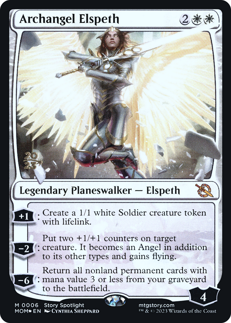 Archangel Elspeth [March of the Machine Prerelease Promos] | Shuffle n Cut Hobbies & Games