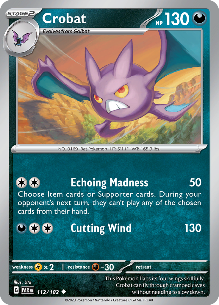 Crobat (112/182) [Scarlet & Violet: Paradox Rift] | Shuffle n Cut Hobbies & Games