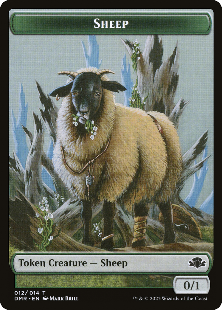 Sheep Token [Dominaria Remastered Tokens] | Shuffle n Cut Hobbies & Games