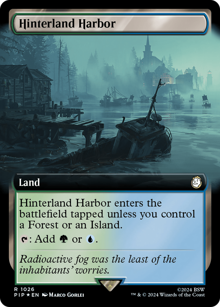 Hinterland Harbor (Extended Art) (Surge Foil) [Fallout] | Shuffle n Cut Hobbies & Games