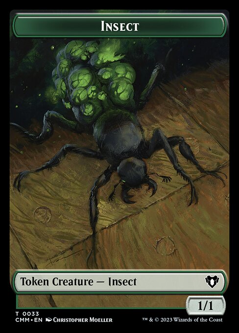 Spirit (0039) // Insect Double-Sided Token [Commander Masters Tokens] | Shuffle n Cut Hobbies & Games