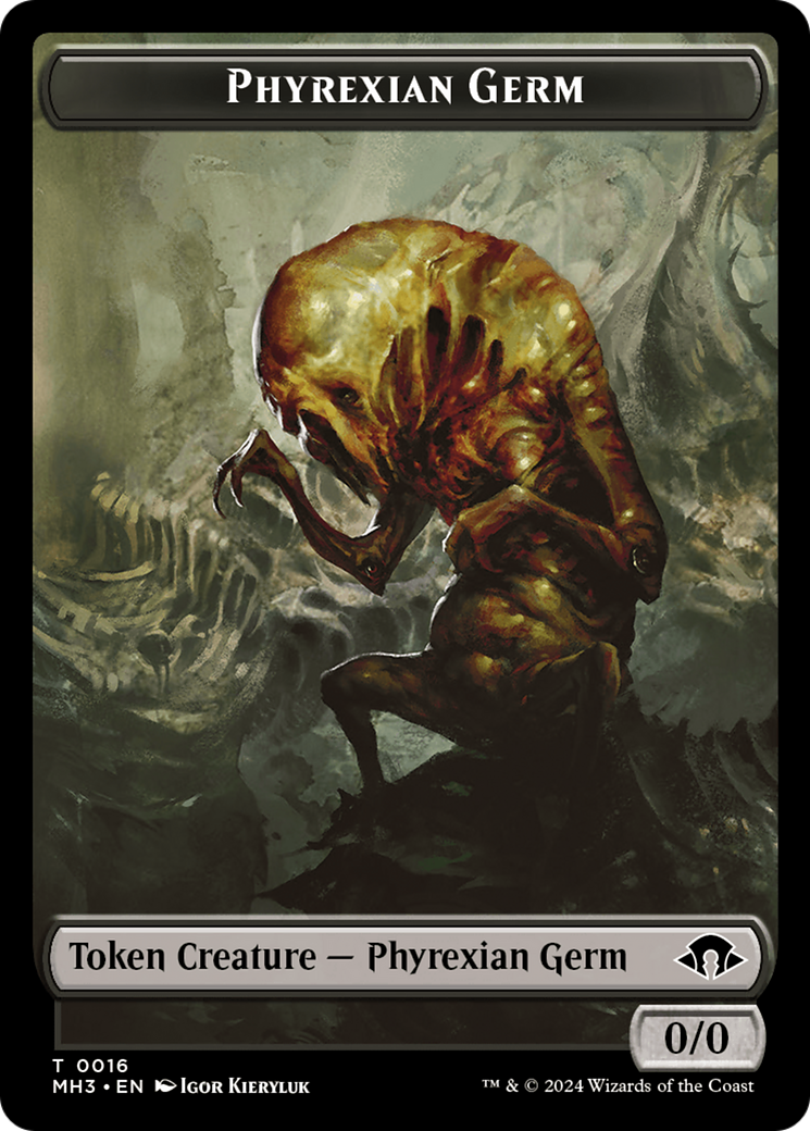 Phyrexian Germ // Emblem - Tamiyo, Seasoned Scholar Double-Sided Token [Modern Horizons 3 Tokens] | Shuffle n Cut Hobbies & Games