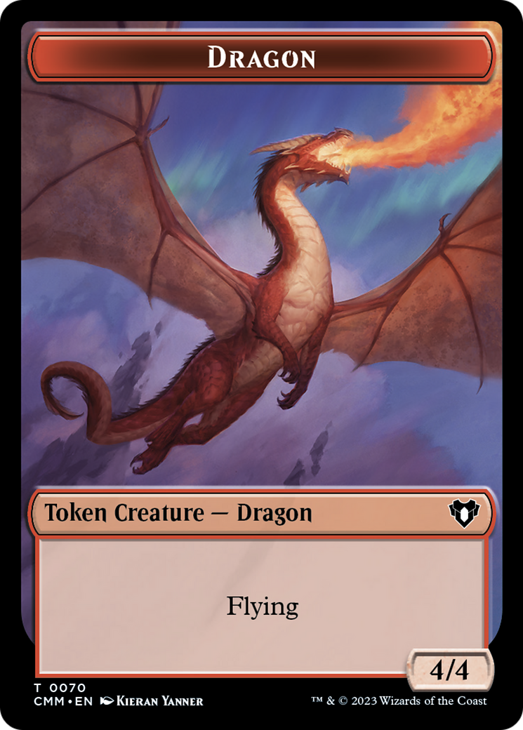 Dragon // Kor Ally Double-Sided Token [Commander Masters Tokens] | Shuffle n Cut Hobbies & Games