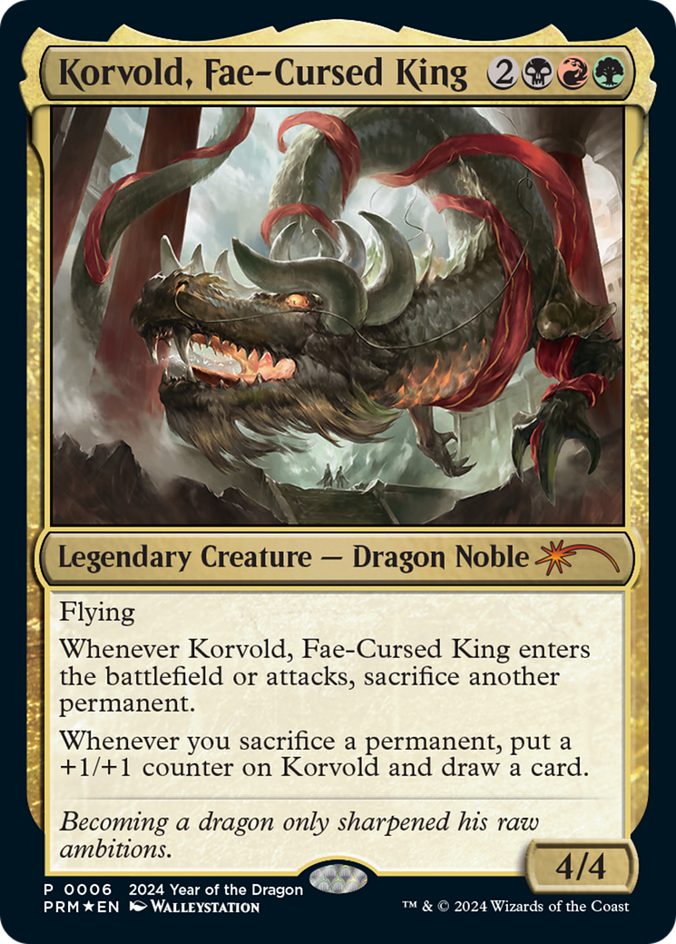 Korvold, Fae-Cursed King (Year of the Dragon 2024) [Standard Showdown Promos] | Shuffle n Cut Hobbies & Games