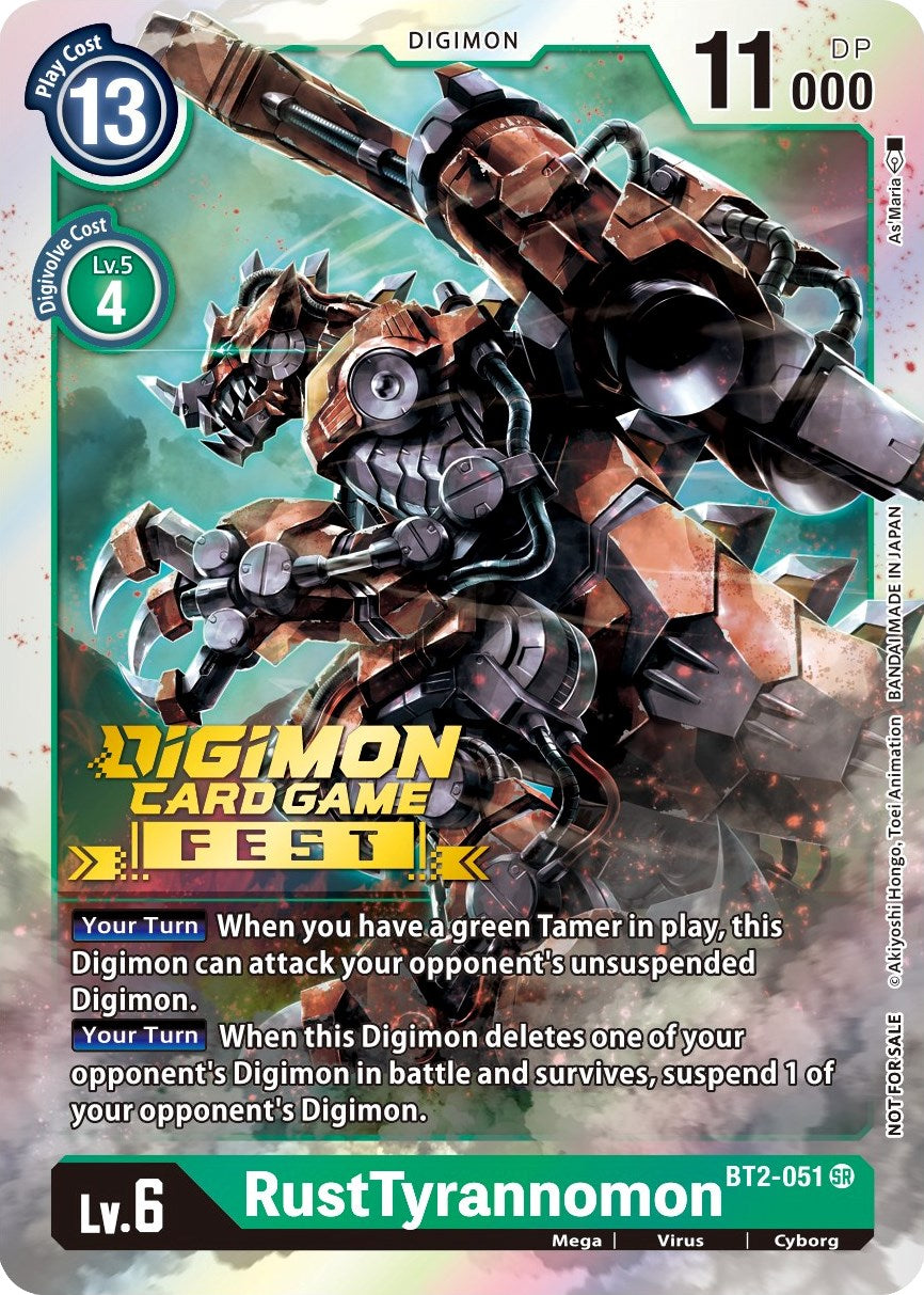 RustTyrannomon [BT2-051] (Digimon Card Game Fest 2022) [Release Special Booster Promos] | Shuffle n Cut Hobbies & Games