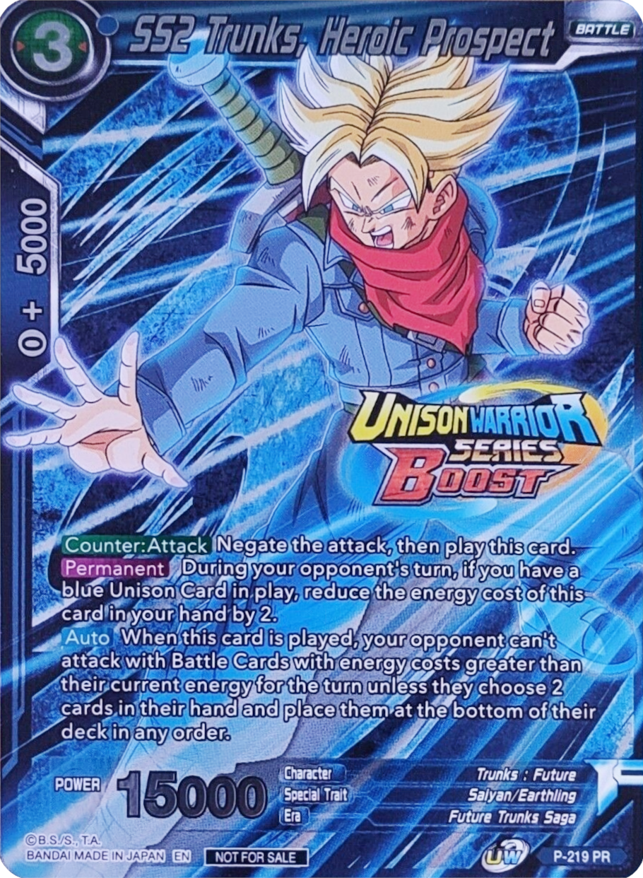 SS2 Trunks, Heroic Prospect (Event Pack 08 - Alternate Foil) (P-219) [Tournament Promotion Cards] | Shuffle n Cut Hobbies & Games