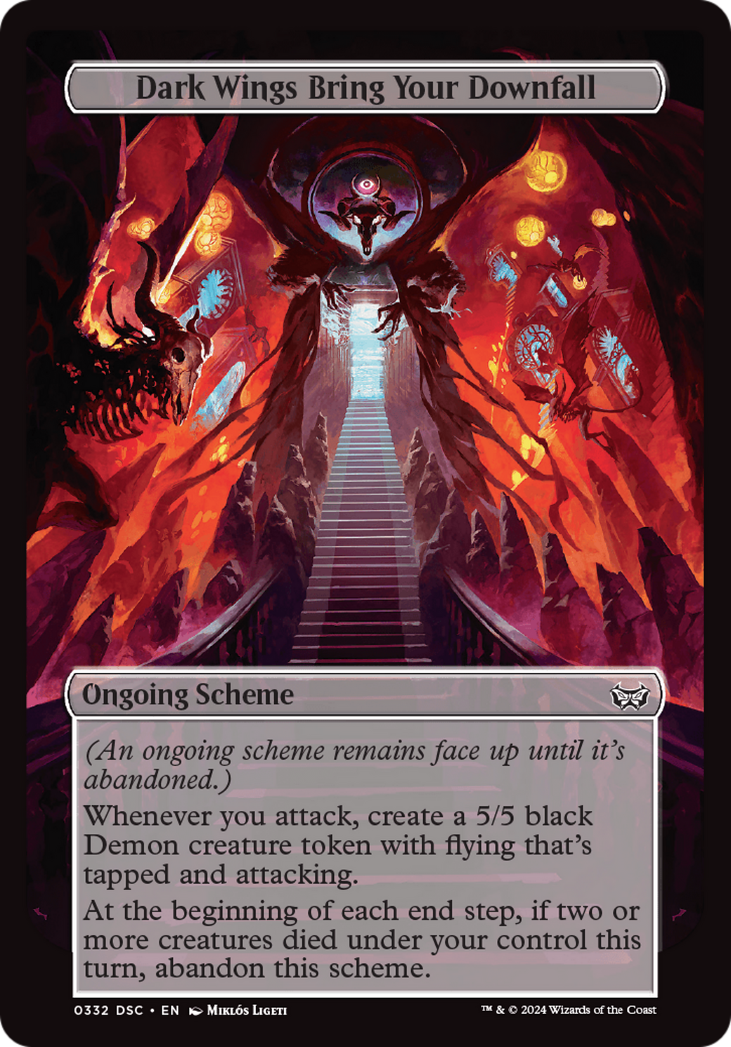 Dark Wings Bring Your Downfall (Full Art) [Duskmourn: House of Horror Commander] | Shuffle n Cut Hobbies & Games