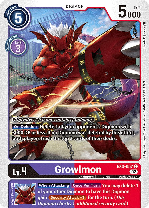 Growlmon [EX3-057] [Draconic Roar] | Shuffle n Cut Hobbies & Games