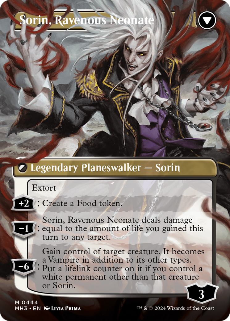 Sorin of House Markov // Sorin, Ravenous Neonate (Borderless) [Modern Horizons 3] | Shuffle n Cut Hobbies & Games