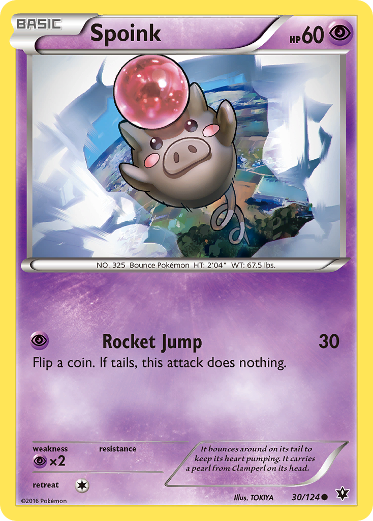 Spoink (30/124) [XY: Fates Collide] | Shuffle n Cut Hobbies & Games