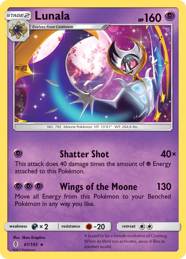 Lunala (61/145) (Theme Deck Exclusive) [Sun & Moon: Guardians Rising] | Shuffle n Cut Hobbies & Games