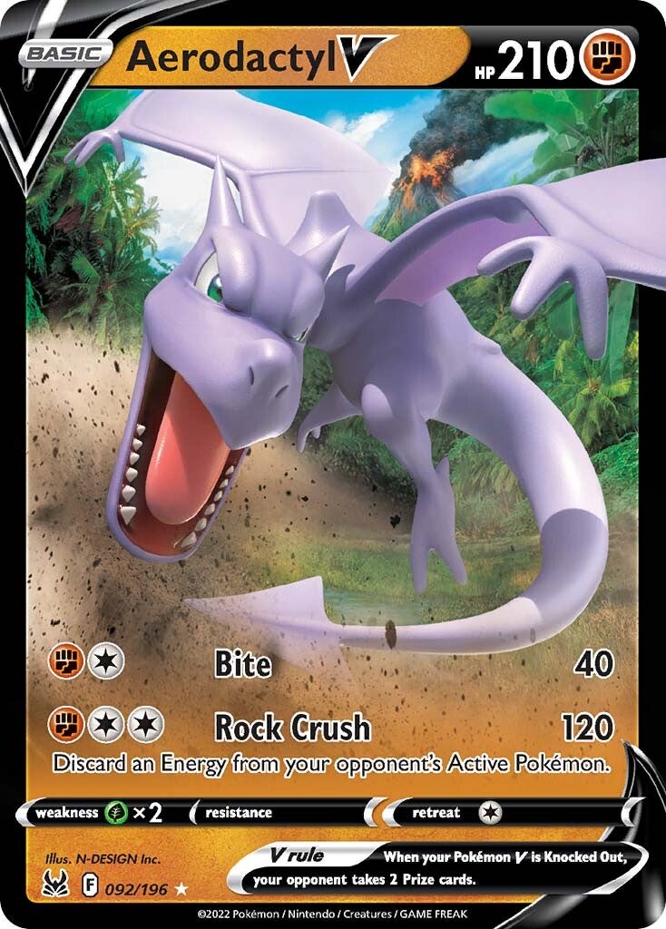 Aerodactyl V (092/196) [Sword & Shield: Lost Origin] | Shuffle n Cut Hobbies & Games