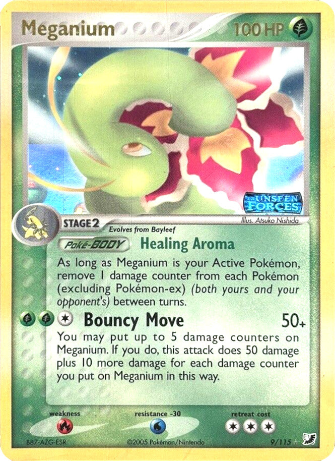 Meganium (9/115) (Stamped) [EX: Unseen Forces] | Shuffle n Cut Hobbies & Games