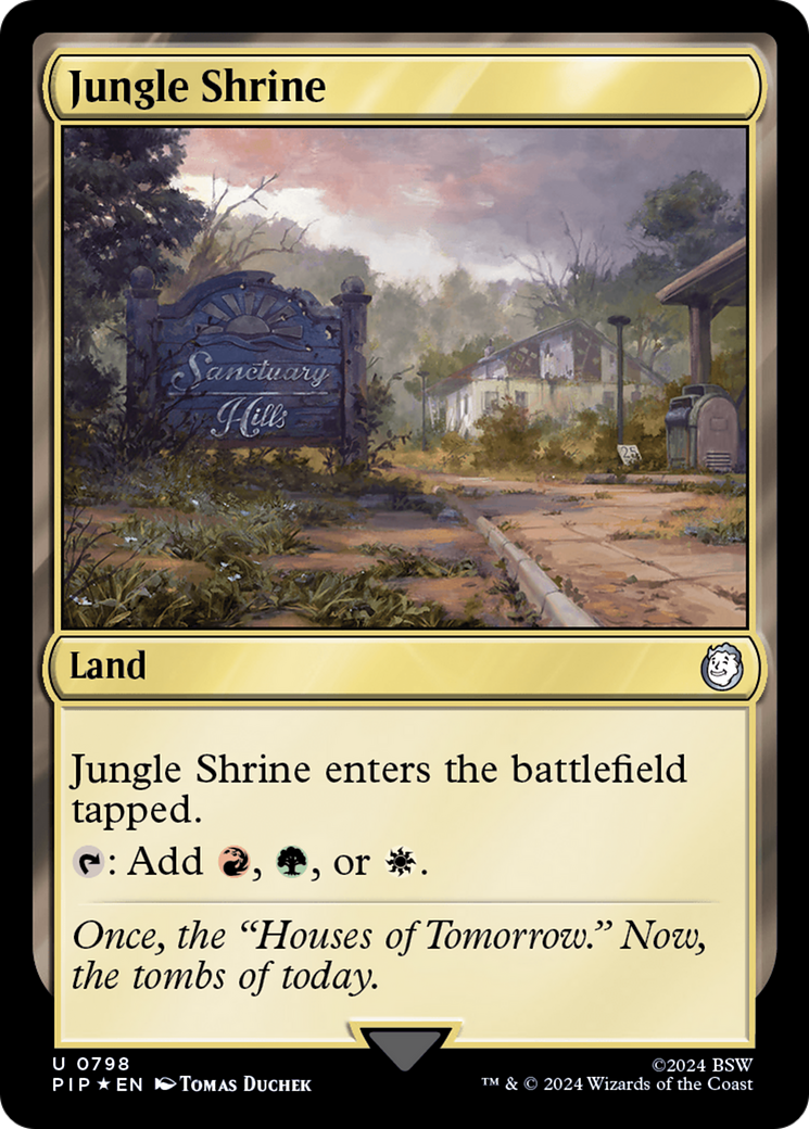 Jungle Shrine (Surge Foil) [Fallout] | Shuffle n Cut Hobbies & Games