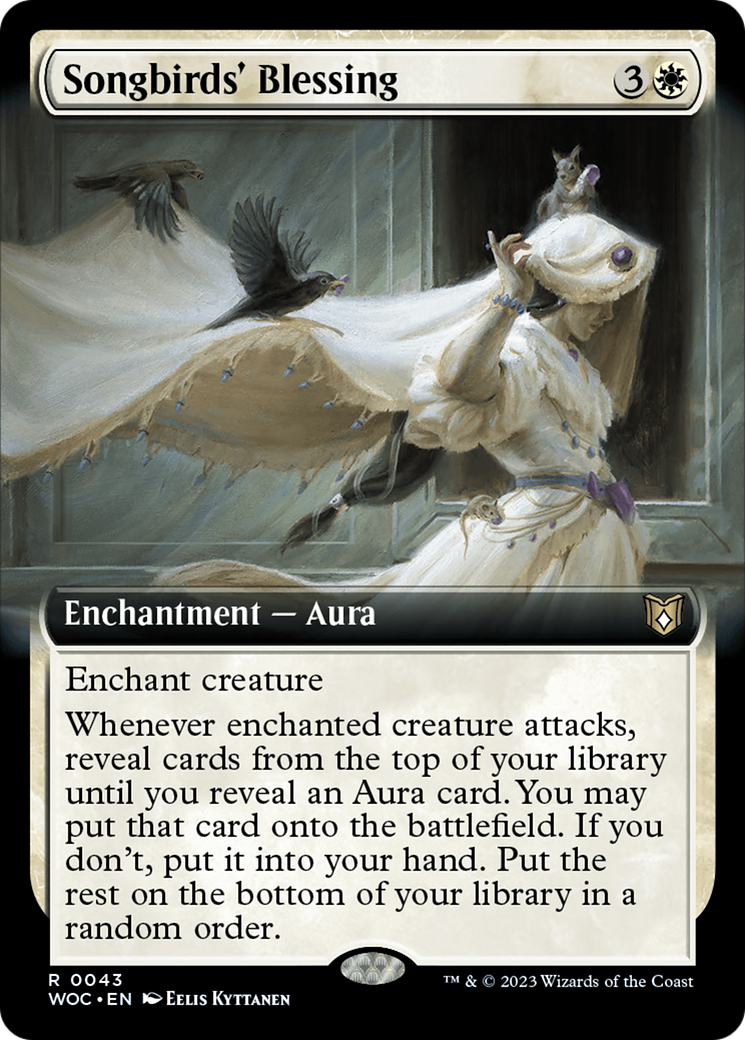 Songbirds' Blessing (Extended Art) [Wilds of Eldraine Commander] | Shuffle n Cut Hobbies & Games