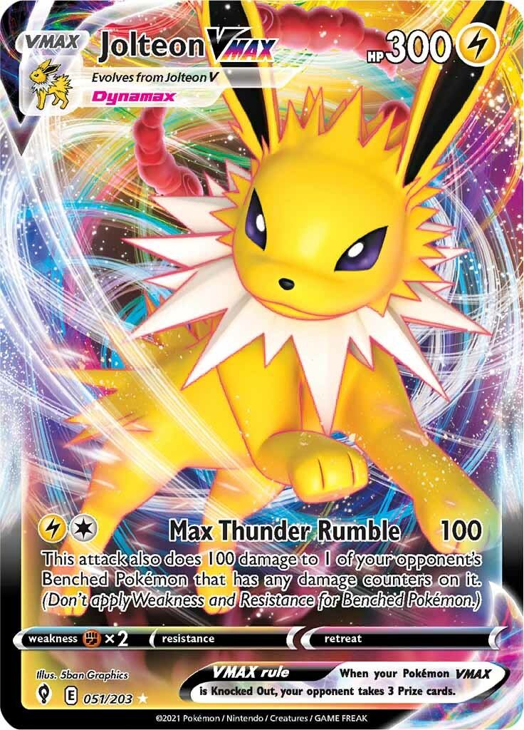 Jolteon VMAX (051/203) [Sword & Shield: Evolving Skies] | Shuffle n Cut Hobbies & Games