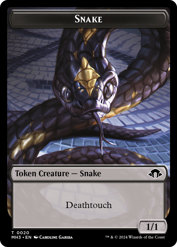 Snake // Energy Reserve Double-Sided Token [Modern Horizons 3 Tokens] | Shuffle n Cut Hobbies & Games