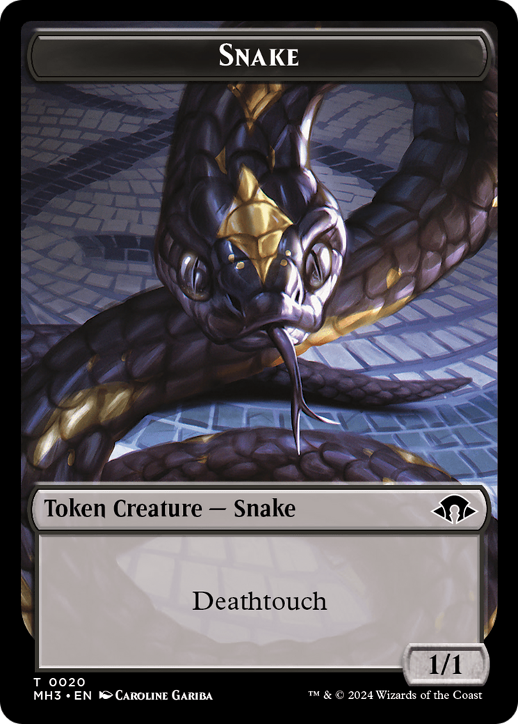 Snake Token [Modern Horizons 3 Tokens] | Shuffle n Cut Hobbies & Games