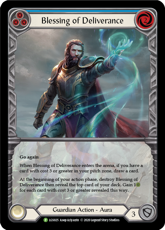 Blessing of Deliverance (Blue) [LGS025] (Promo) | Shuffle n Cut Hobbies & Games