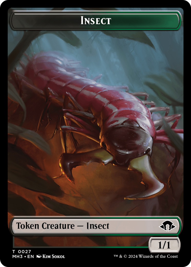 Zombie // Insect (0027) Double-Sided Token [Modern Horizons 3 Tokens] | Shuffle n Cut Hobbies & Games
