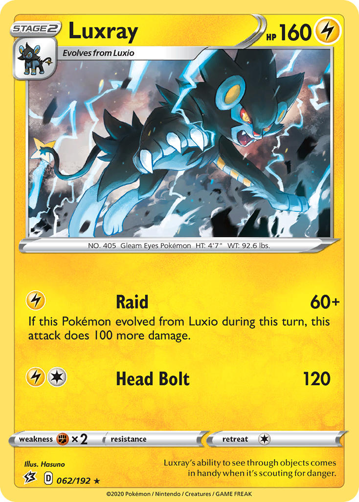 Luxray (062/192) (Theme Deck Exclusive) [Sword & Shield: Rebel Clash] | Shuffle n Cut Hobbies & Games