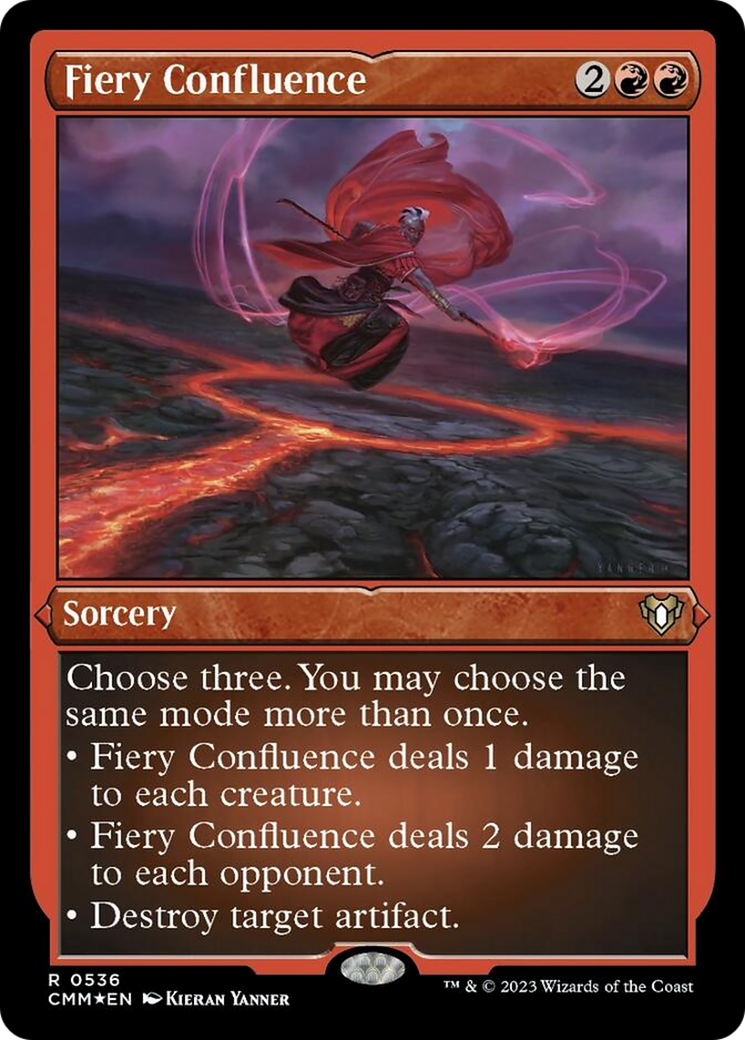 Fiery Confluence (Foil Etched) [Commander Masters] | Shuffle n Cut Hobbies & Games