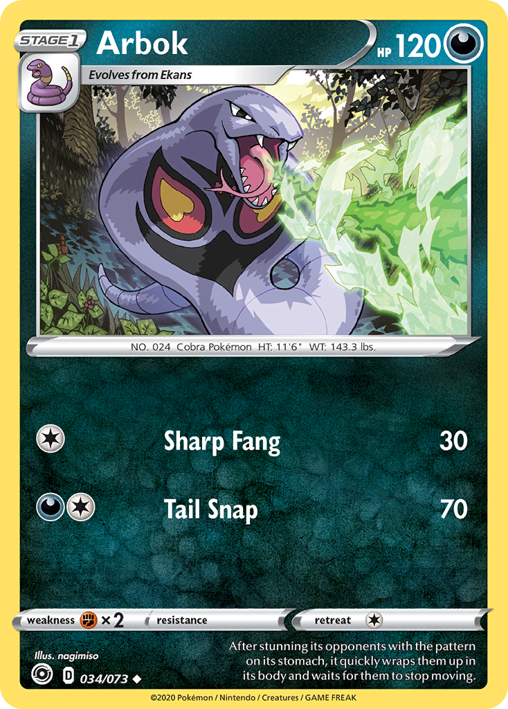 Arbok (034/073) [Sword & Shield: Champion's Path] | Shuffle n Cut Hobbies & Games