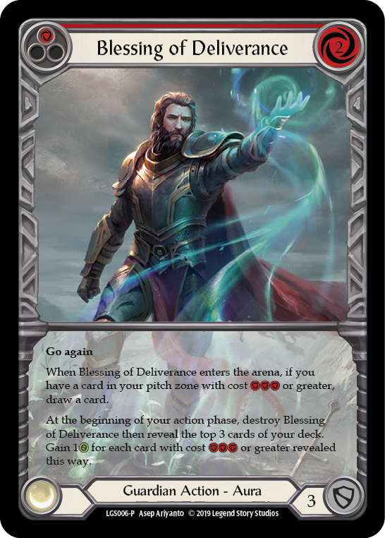 Blessing of Deliverance (Red) [LGS006-P] (Promo)  1st Edition Normal | Shuffle n Cut Hobbies & Games