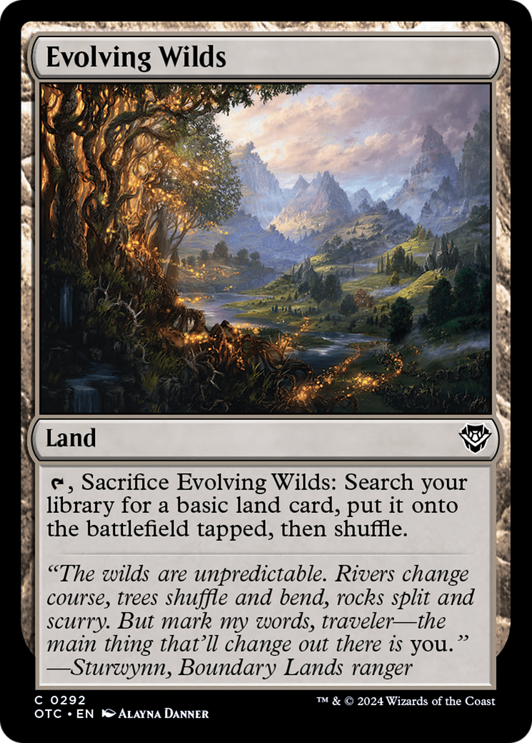 Evolving Wilds [Outlaws of Thunder Junction Commander] | Shuffle n Cut Hobbies & Games