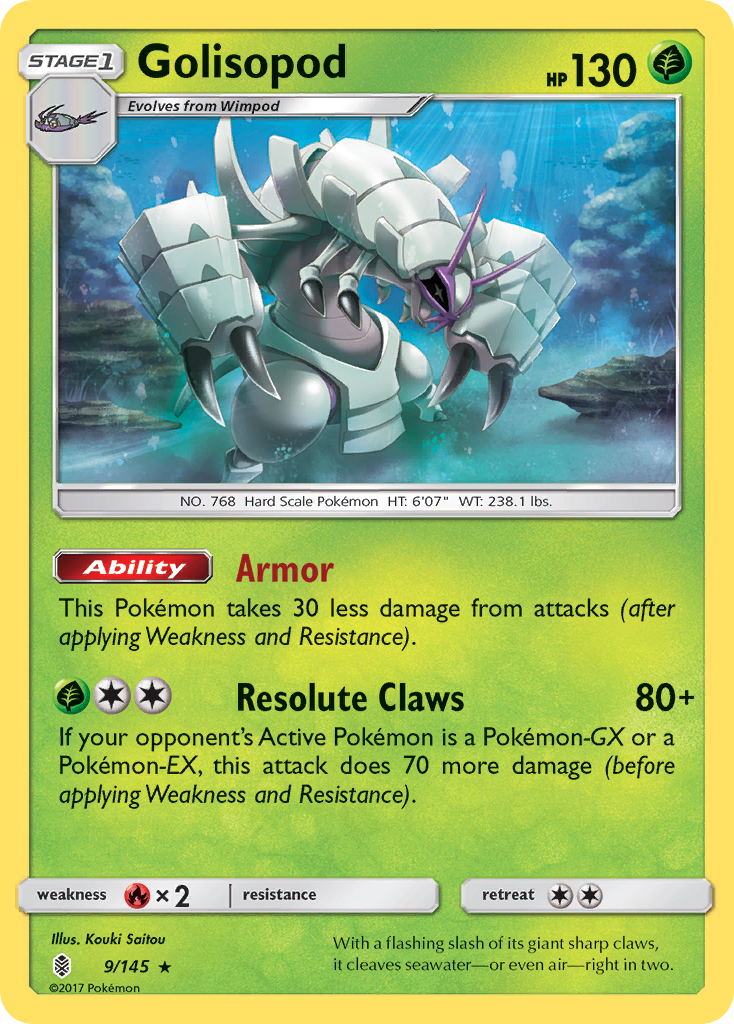 Golisopod (9/145) [Sun & Moon: Guardians Rising] | Shuffle n Cut Hobbies & Games