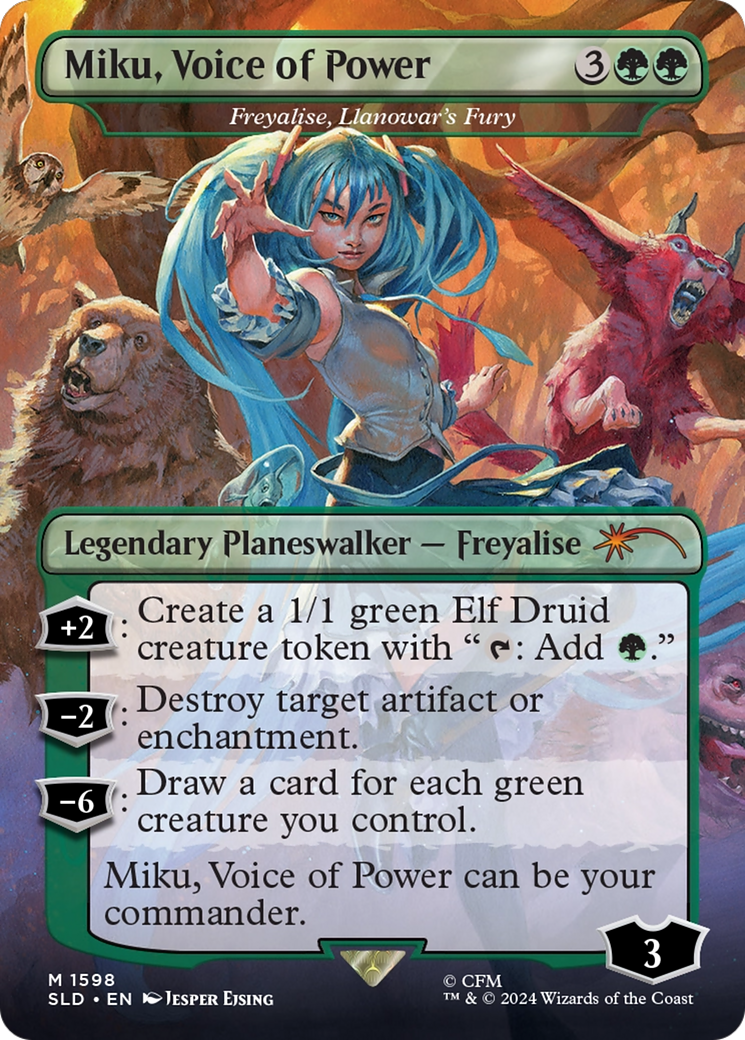 Miku, Voice of Power - Freyalise, Llanowar's Fury [Secret Lair Drop Series] | Shuffle n Cut Hobbies & Games