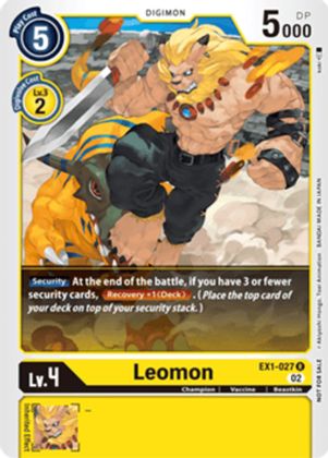 Leomon [EX1-027] (X Record Pre-Release Tournament) [X Record Pre-Release Promos] | Shuffle n Cut Hobbies & Games