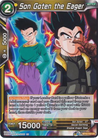 Son Goten the Eager (BT10-102) [Rise of the Unison Warrior 2nd Edition] | Shuffle n Cut Hobbies & Games