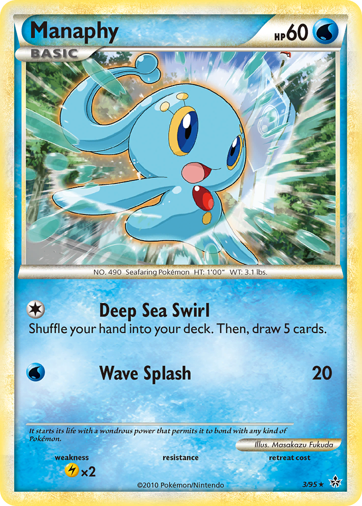 Manaphy (3/95) [HeartGold & SoulSilver: Unleashed] | Shuffle n Cut Hobbies & Games